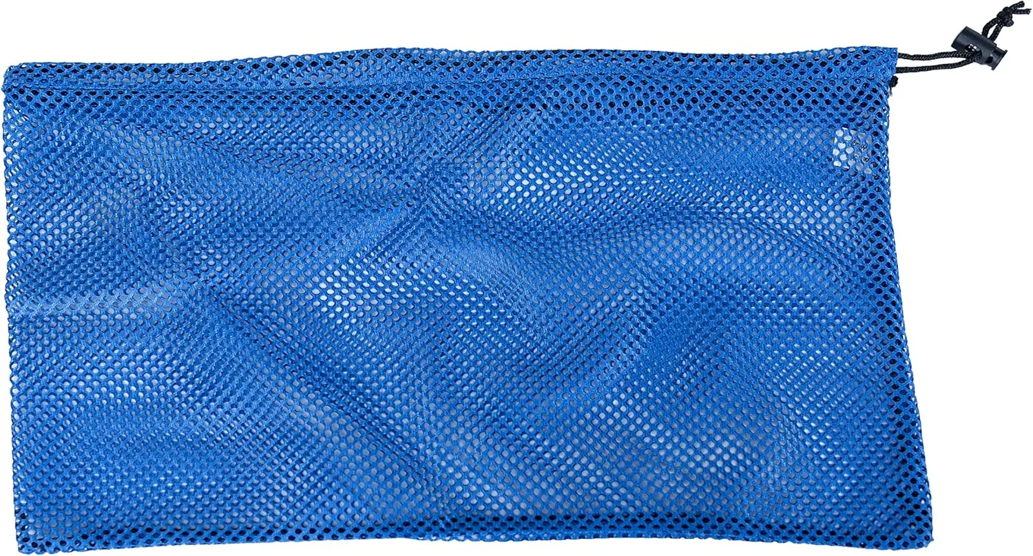 10 Pcs Blue Mesh Drawstring Bags For Golf Balls, Storing Puzzle Pieces and Blocks, 11" x 18.5" Mesh Bag For Collecting Toys, Travel & Sports Equipment