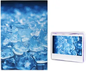 1000 Piece Jigsaw Puzzle for Adults Personalized Picture Puzzle Blue ice Cube Background Customized Wooden Puzzle for Family, Birthday, Wedding, Game Nights Gifts, 19.7"x29.5"