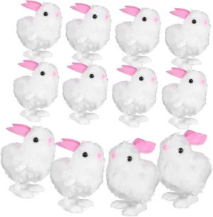 12pcs Wind-up Jumping Bunny Toys for Boys and Girls Cute Cartoon Party Favors for Birthdays Classroom Rewards Easter