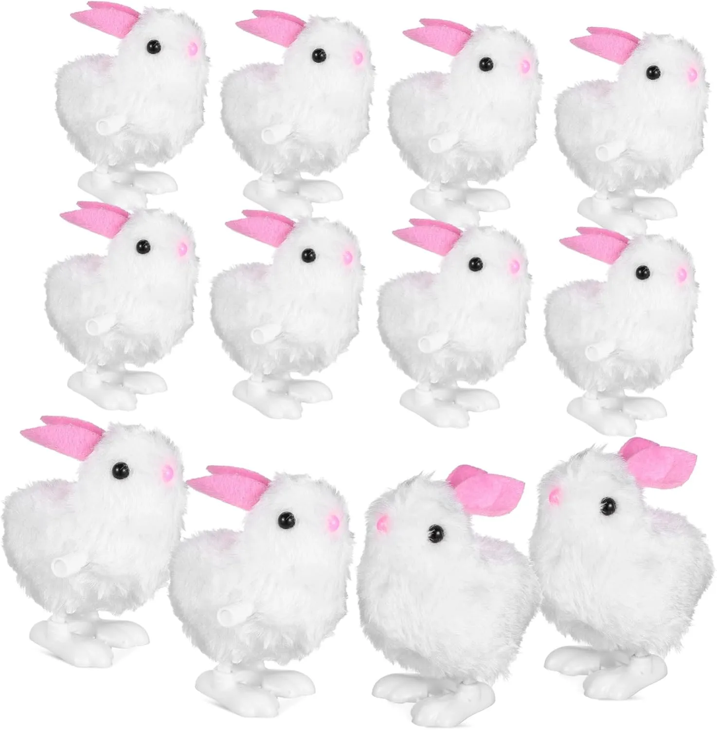 12pcs Wind-up Jumping Bunny Toys for Boys and Girls Cute Cartoon Party Favors for Birthdays Classroom Rewards Easter