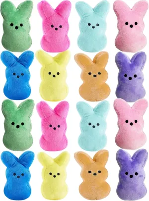 16PCS Easter Stuffed Bunny Plush Toys,Easter Bunny Bulk Stuffed Animals Plushie for Kids Boys Girls Toddler,Easter Basket Stuffers Egg Fillers