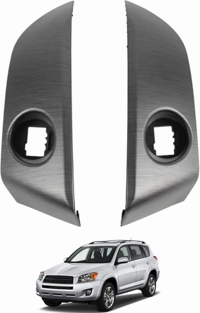1 Pair Central Dashboard Cover Strip Trim Left and Right Compatible with 2006-2012 Toyota RAV4 Base Limited EV Sport Replaces 55413-42070-B0 55412-42060-B0