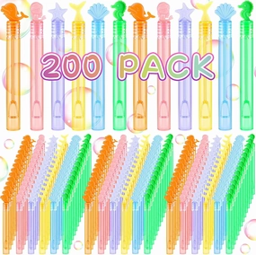 200 Pcs Mini Bubble Wand Bulk Animals Theme Party Favors Bubble Blower Toy for Boys Girls Bubbles for Summer Themed Birthday Party Outdoors Activity School (Sea Animal)