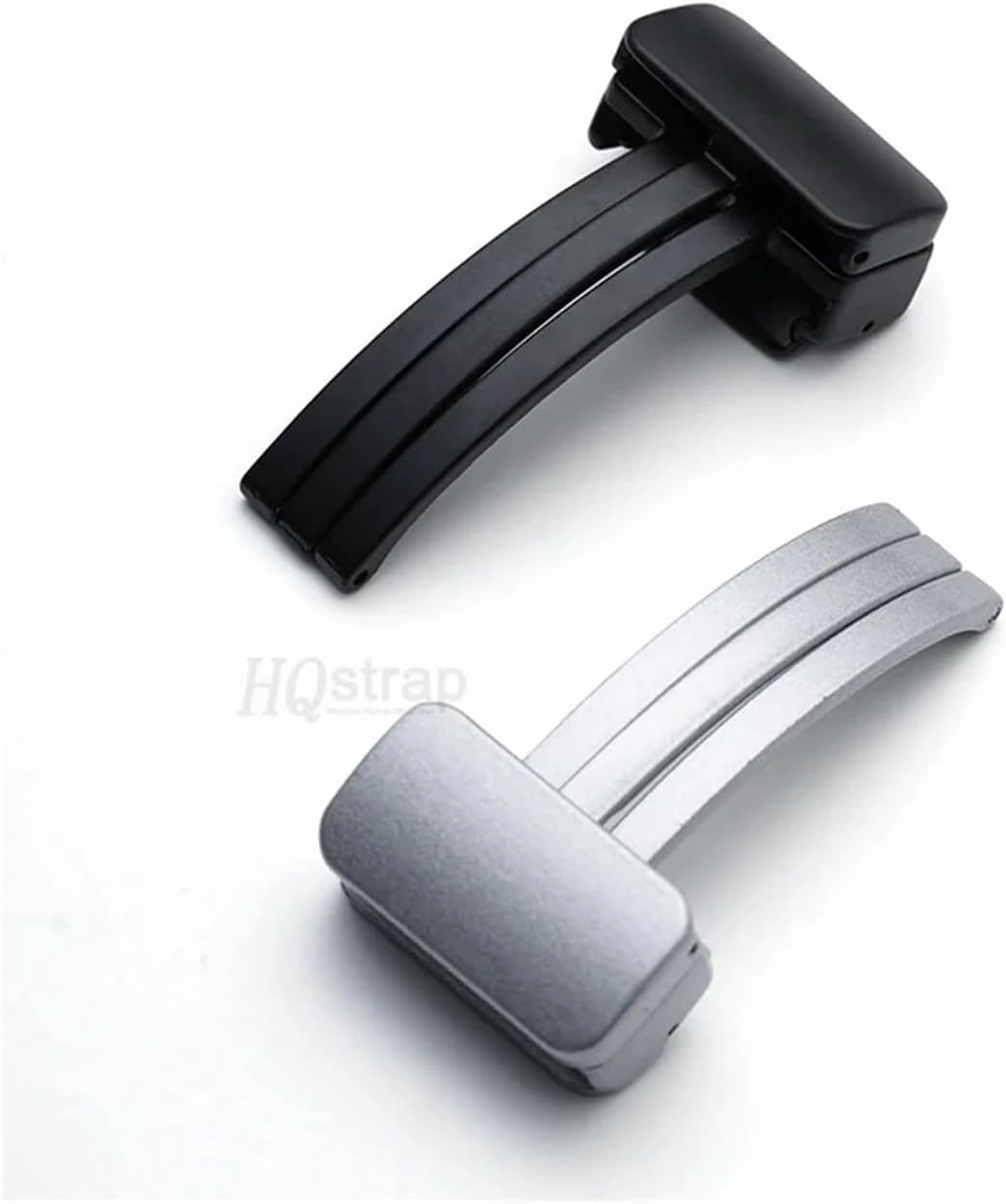 20mm Gold Magnetic Buckle Stainless Steel Button Silicone Leather Watchbands Replacement Buckles Strap Folding Clasp Silver