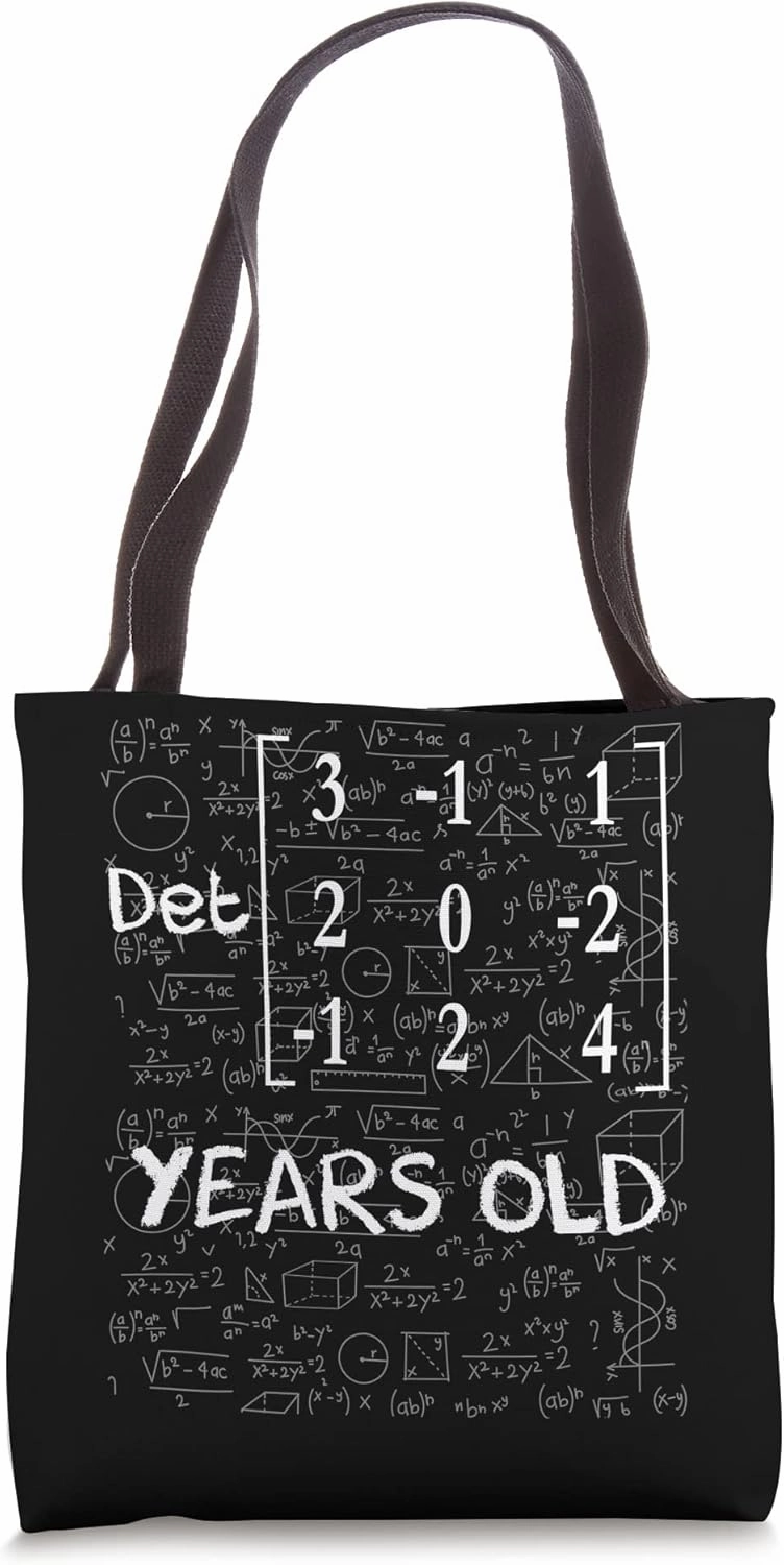 22nd birthday 22 years old With Matrix Determinant Math Geek Tote Bag