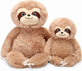 2 Pcs 20" 5.7 Lbs Weighted Sloth Stuffed Animals for 14" 2.5 Lbs Weighted Sloth Plush Toy Large Brown Stuffed Toy Lap Animals Soft Cuddly Gift for Adults Kids Birthday Holidays