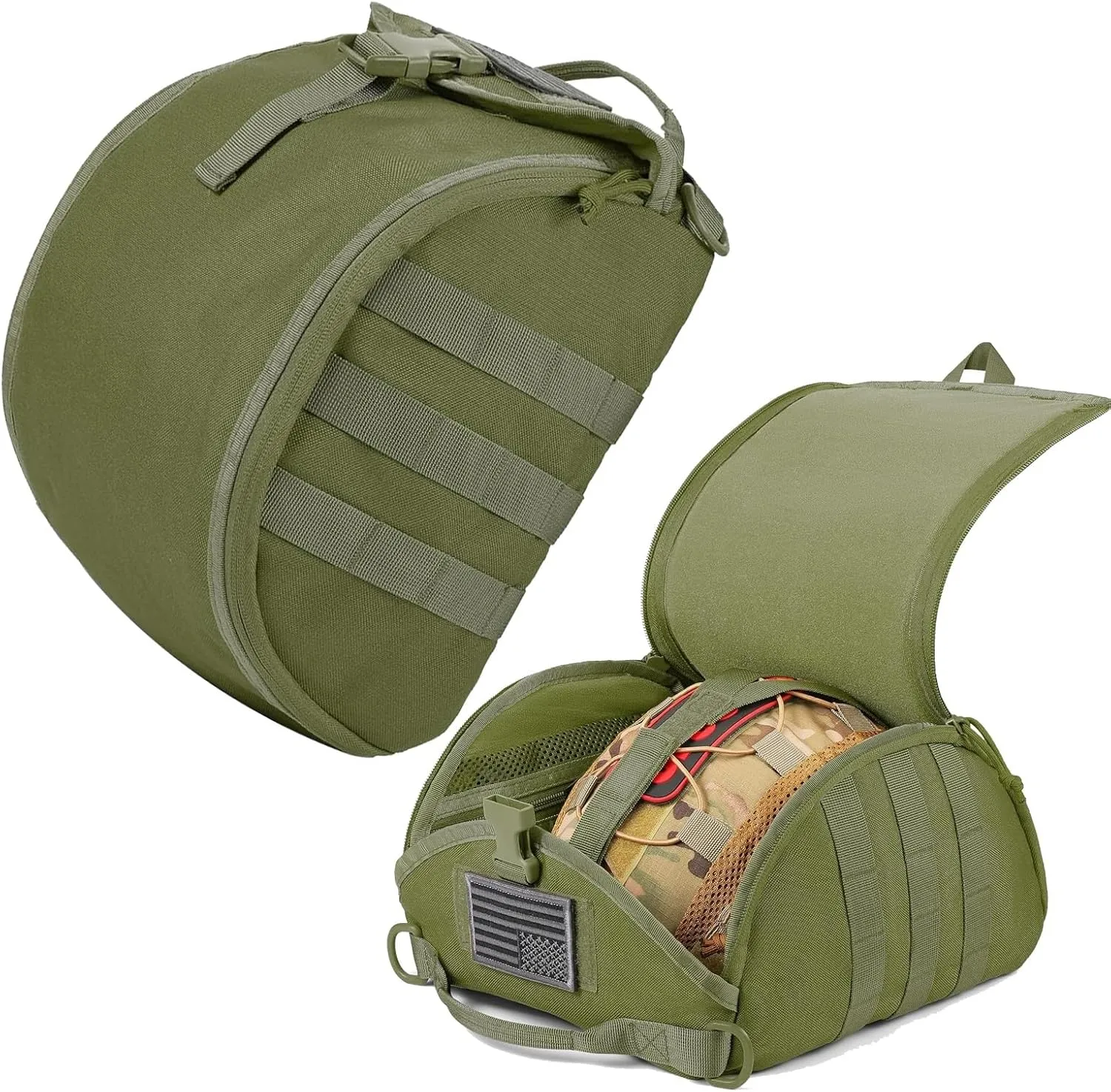 2Pack Outdoor Sports Airsoft Gear Molle Assault Combat Backpack Tactical Vest Accessory Camouflage Pack Kit Helmet Bag Cover(G)