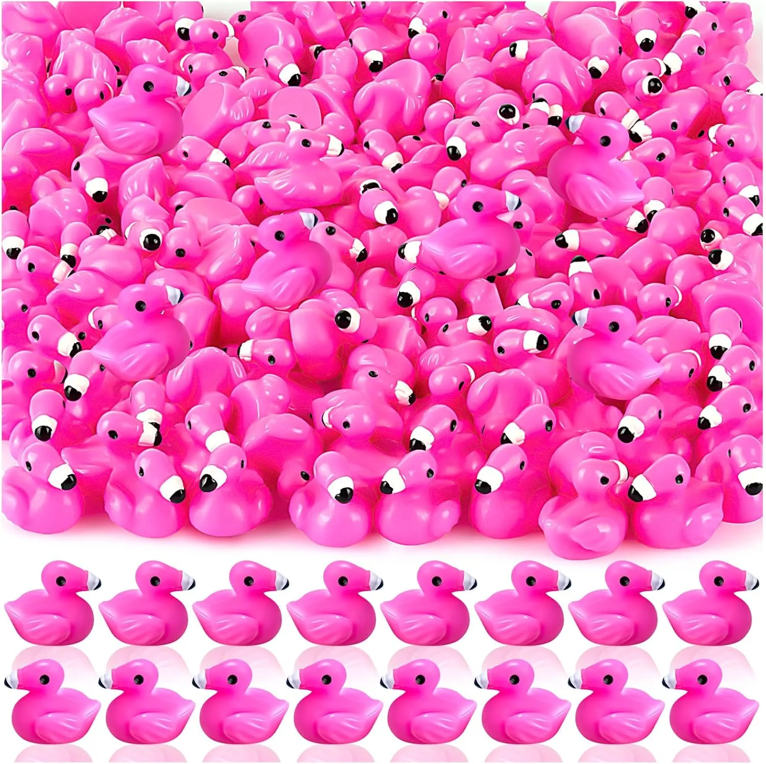 300Pcs Mini Resin Flamingo, Flamingo Tiny Ducks, Cute Flamingo Figurines for Cake Topper Garden Dollhouse Landscape Aquarium Ornaments DIY Crafts