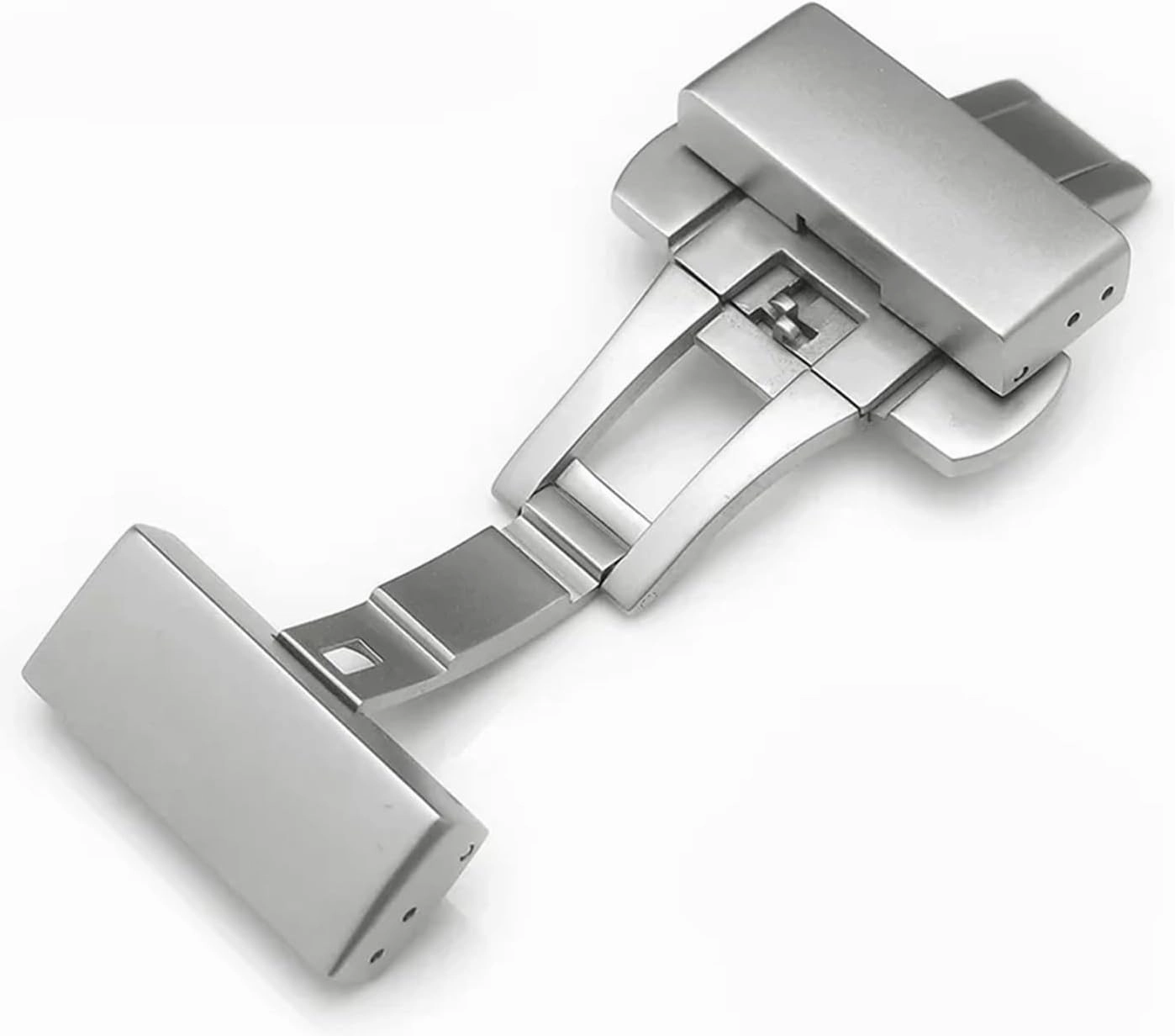 316L Stainless Steel Butterfly Buckle 18mm 20mm 22mm Double Press Buckle Metal Deployment Clasp Turtle Back Buckle