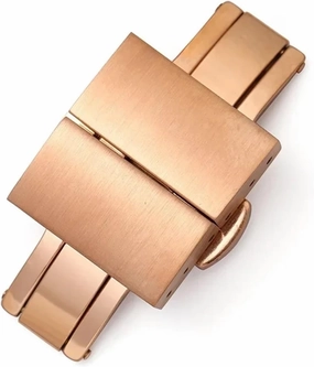 316L Stainless Steel Butterfly Buckle 18mm 20mm 22mm Double Press Buckle Metal Deployment Clasp Turtle Back Buckle