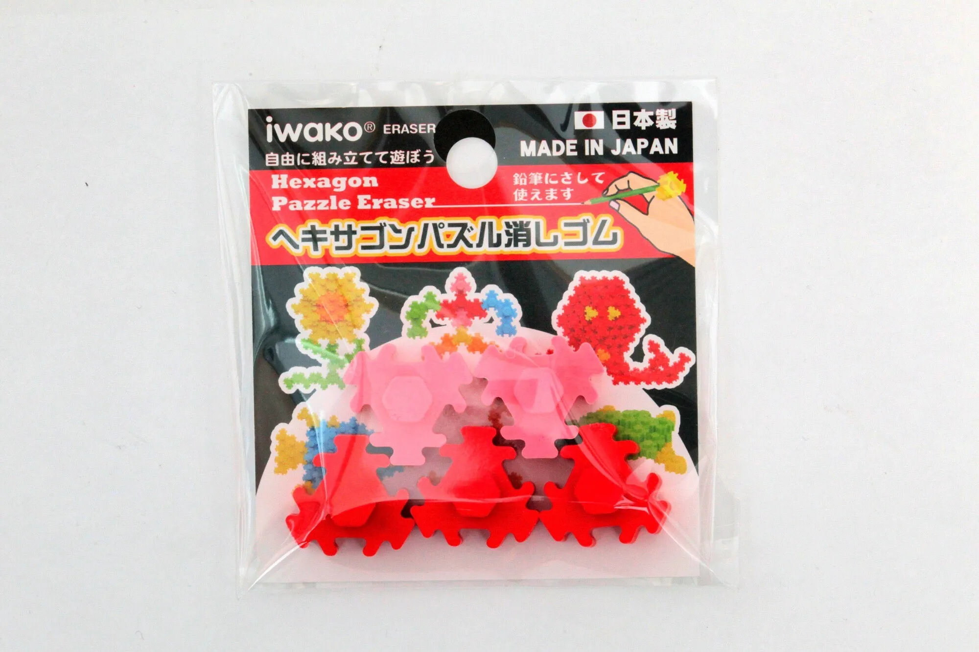 38025 IWAKO HEXAGON PUZZLE ERASERS-60