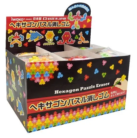 38025 IWAKO HEXAGON PUZZLE ERASERS-60