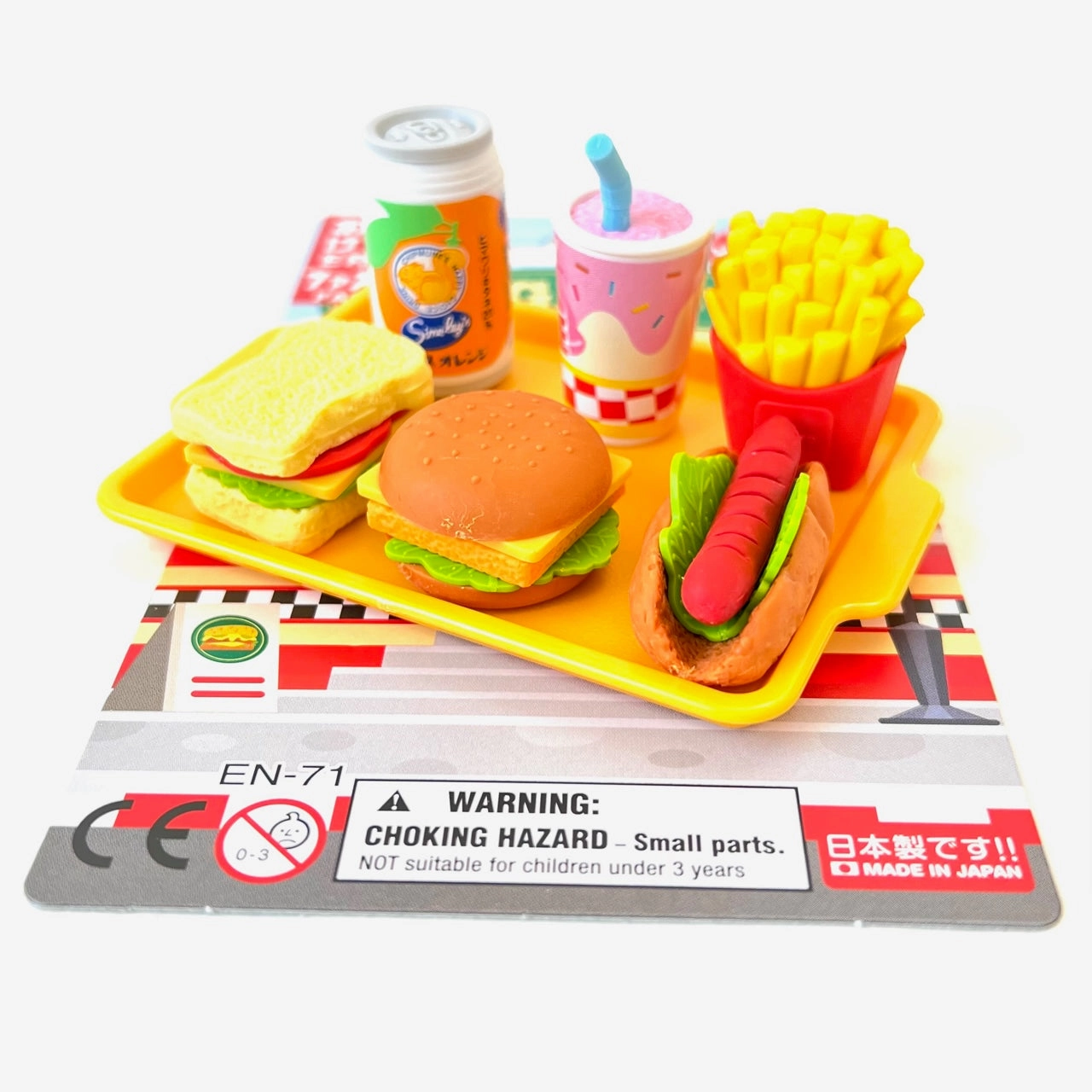38331 IWAKO FAST FOOD ERASER CARD-10 CARDS