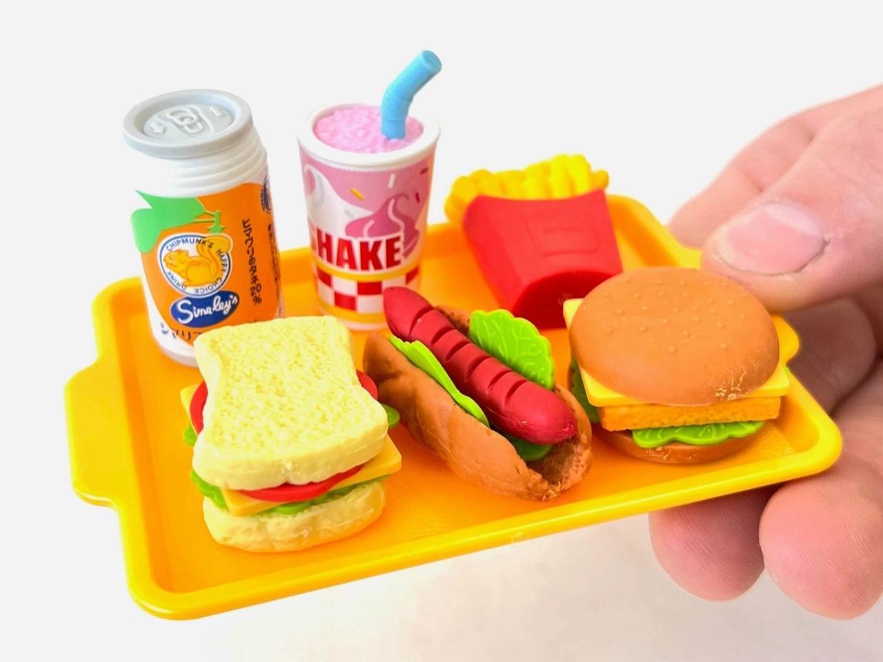 38331 IWAKO FAST FOOD ERASER CARD-10 CARDS