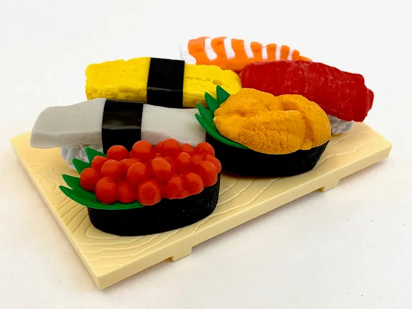 38335 IWAKO SUSHI BOARD ERASER CARD-10 CARDS