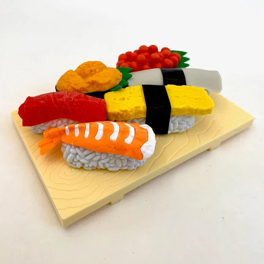 38335 IWAKO SUSHI BOARD ERASER CARD-10 CARDS