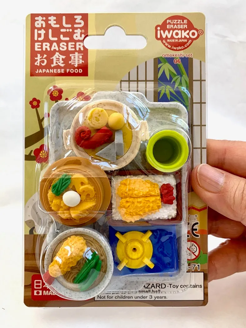 383361 IWAKO JAPANESE FOOD BOARD ERASER CARD-SINGLE
