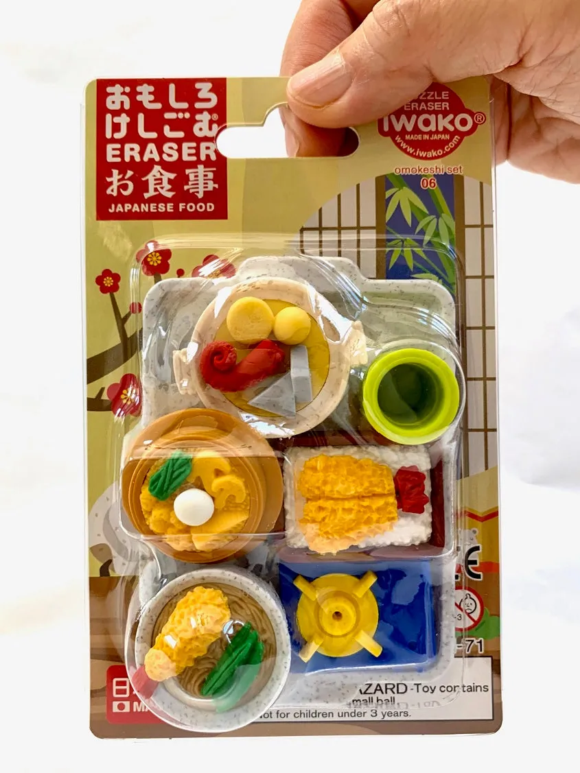 383361 IWAKO JAPANESE FOOD BOARD ERASER CARD-SINGLE