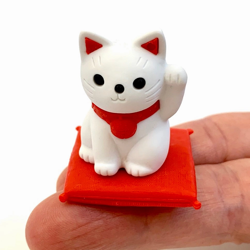 38346 IWAKO DOLL AND CAT ERASER CARD-10 CARDS