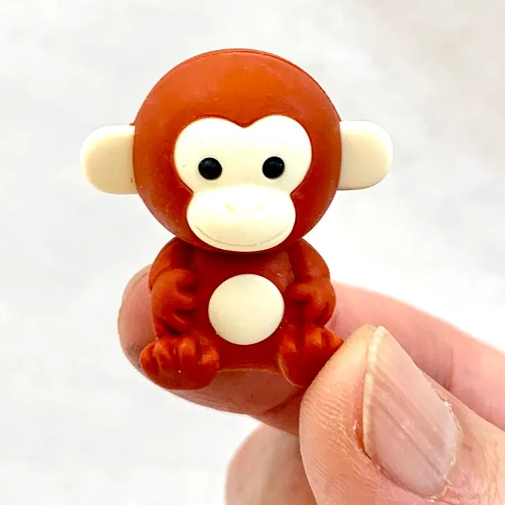 383491 IWAKO KAWAII ANIMAL ERASER CARD-SINGLE