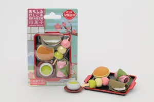 38357 JAPANESE SWEET SNACKS ERASER CARD-10 CARDS