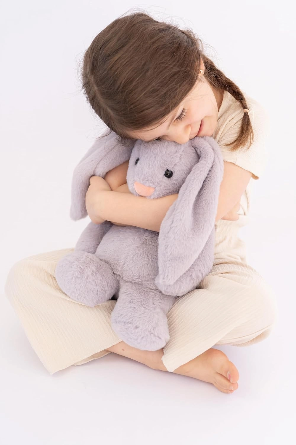 3 lb Weighted Bunny Stuffed Animal 16 in - Weighted Plush Animals - Weighted Stuffed Animals for Anxiety - Weighted Stuffed Animals for Kids, Adults