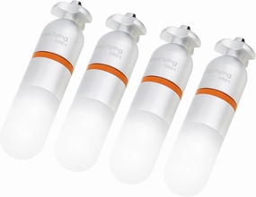 4Pcs Scuba Dive Strobe Signal Light, Mini Tank Light Night Dive Marker Light, Underwater 150M LED Flashing Safety Light Beacon Diving Light with AAA Battery -White