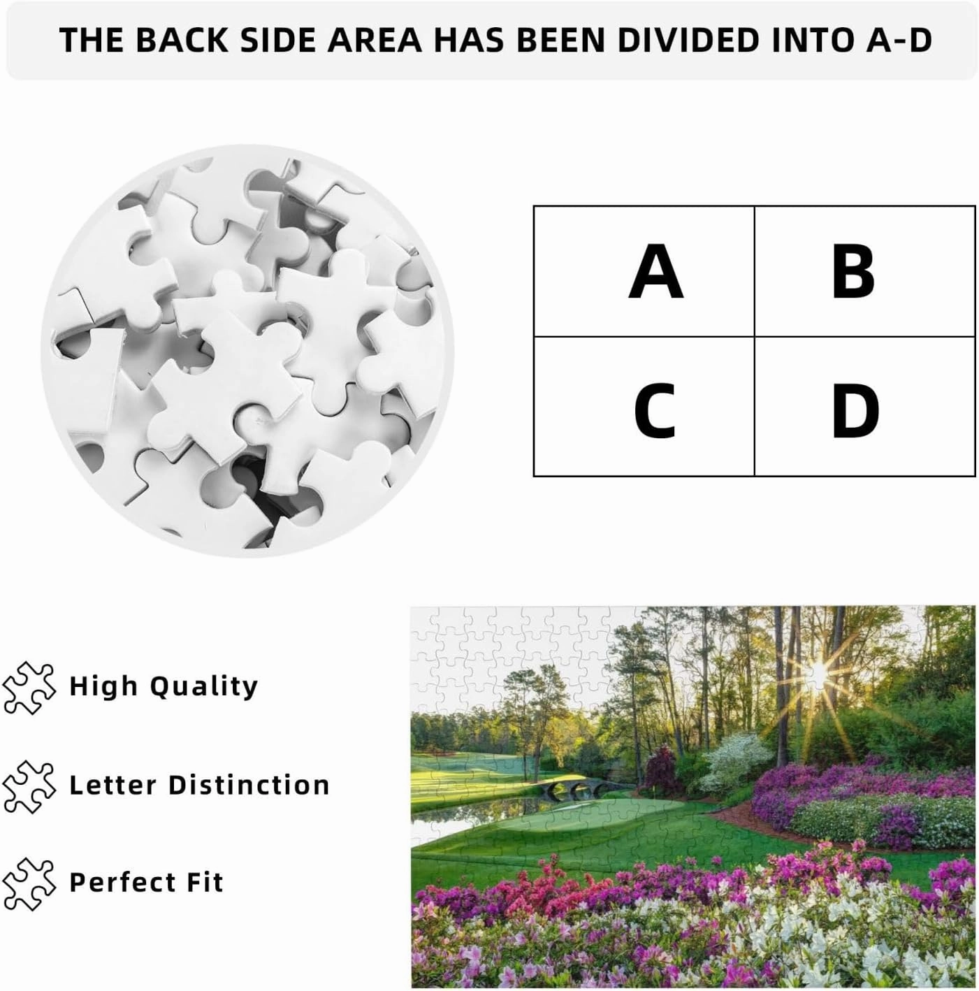 500 Piece Masters Championship National National Golf Course Landscape Large Jigsaw Puzzles for Adults Educational Toy for Kids Creative Games Entertainment Wooden Puzzles Home Decoration
