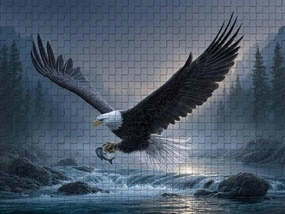 500 Piece Puzzle for Adults Bald Eagle Catching Fish A Challenging and Dynamic Jigsaw Game for Adults Fun Wall Art and Family Night Gift Idea