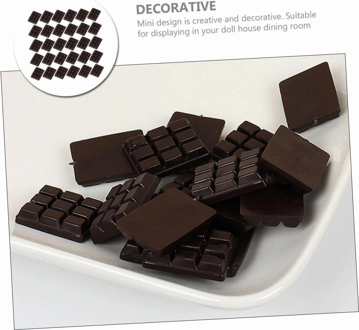 5sets Miniature Chocolates Model Chocolates Prop for Doll House Unique Decorative Props 30pcs*5