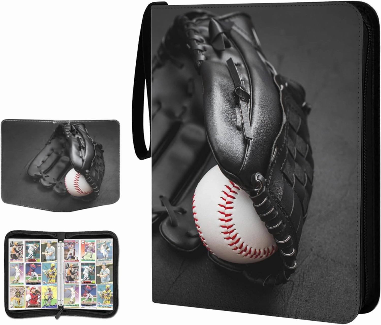 900 pockets Baseball Card Binder, Baseball Card Holder with Removables Sleeves, Resistant Sport card Binder, Luxurious Trading Card Binder, Water Proof Collection Card Holder, Tarjetero Baseball