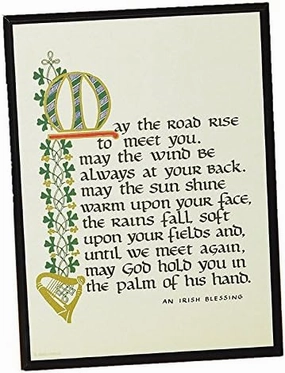 Abbey Gift May the Road Rise Plaque, 5.63 x 7.63" - 56597U , Black