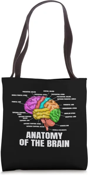 Anatomy Of The Brain - Medical Science and Physiology Tote Bag