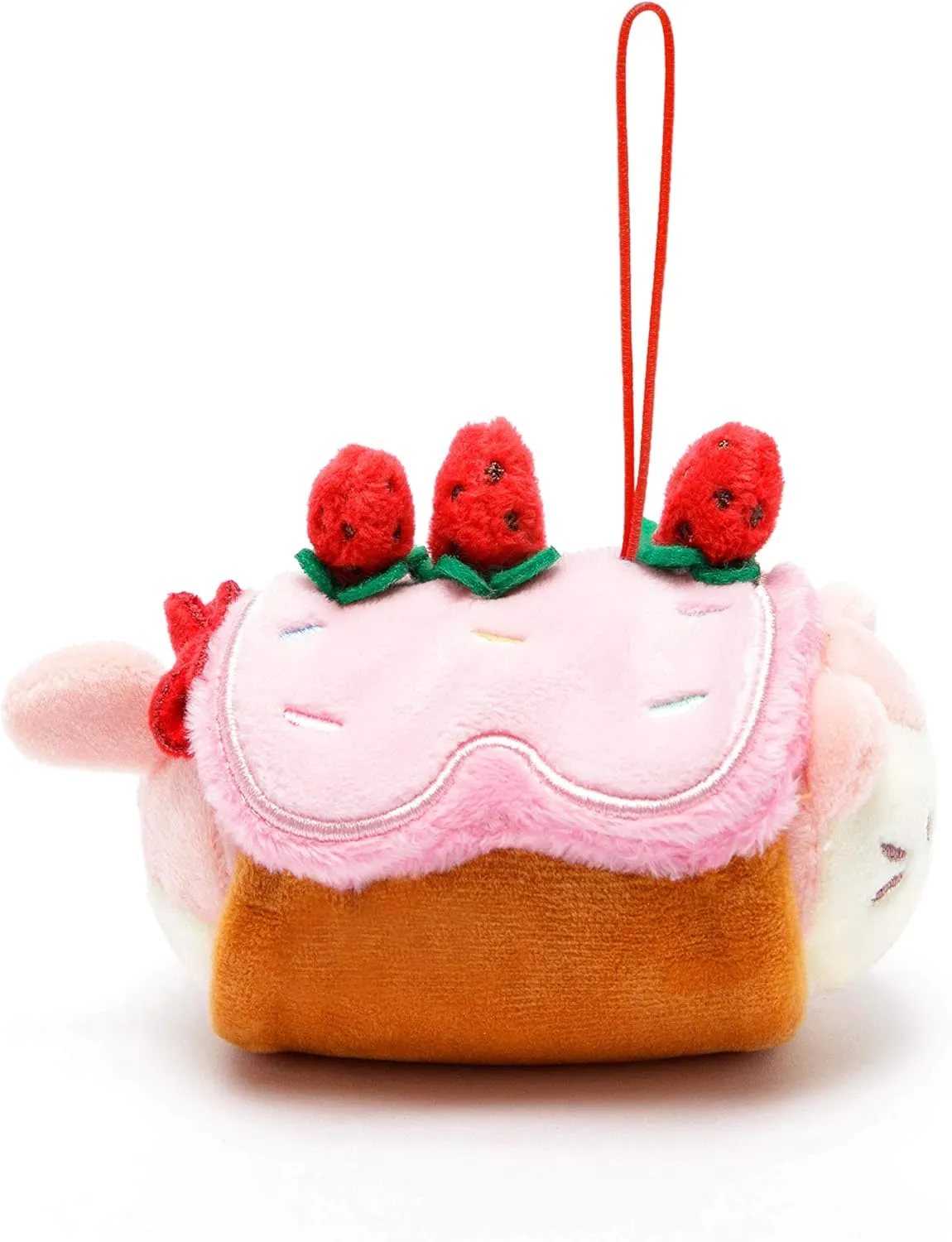Anirollz Stuffed Animal Plush Toy – 3” & 6" Official Roll Blanket Outfitz Doll | Soft, Squishy, Warm, Cute, Comfort, Safe | Birthday Decorations Gift Strawberry Roll Cake Pillow with Kitty Kittiroll
