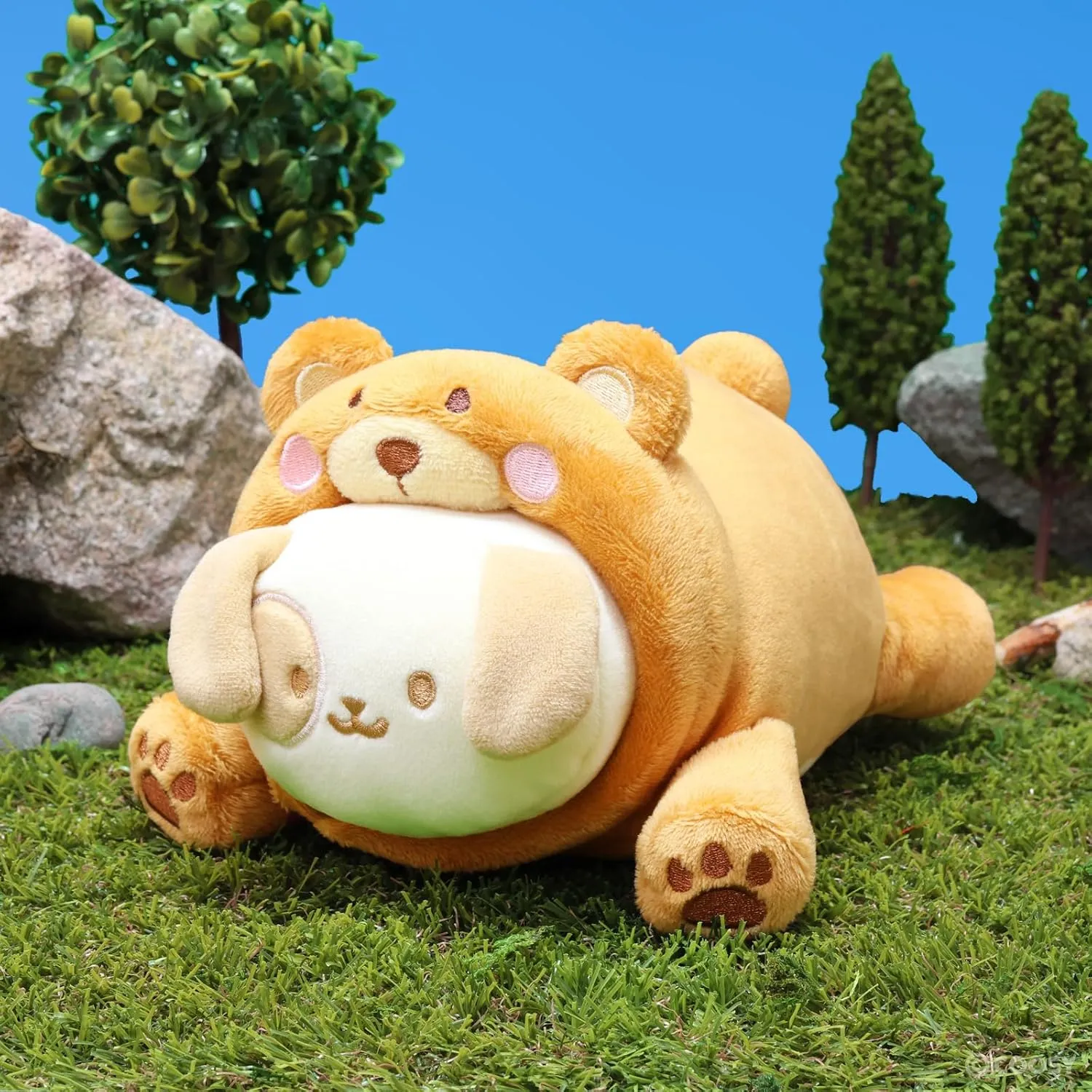 Anirollz Stuffed Animal Plush Toy Fall Animals Bear Puppiroll Small Outfitz Plush Doll | Soft, Squishy, Warm, Cute, Comfort, Safe Birthday Gift Kawaii