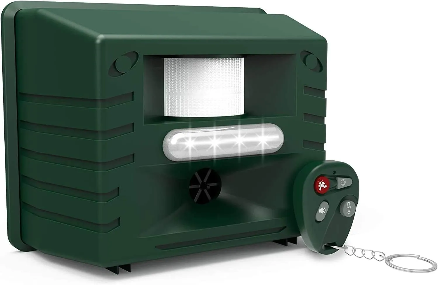 ASPECTEK Ultrasonic Outdoor Animal Pest Repellent, Yard Sentinel RC Pest Repeller Pest Control with Motion Detector, 4 Key Remote - Rodents, Cats, Rats, Mouse, Mice, Deer, Bear, Raccoon, Sound Frequency: 15 kHz -18 kHz