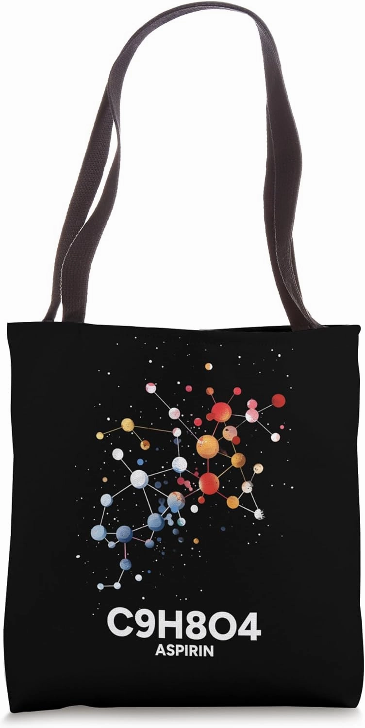 Aspirin Molecule Chemical Scientific Science Chemistry Love Tote Bag