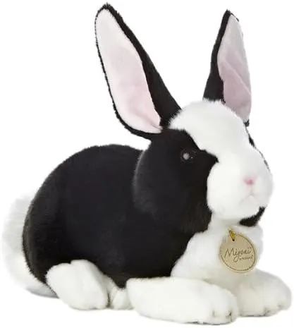 Aurora World Miyoni Dutch Rabbit Black and White 10" Plush
