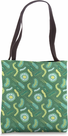 Bacteria Pattern Microbiology Biology Science Bacteria Tote Bag