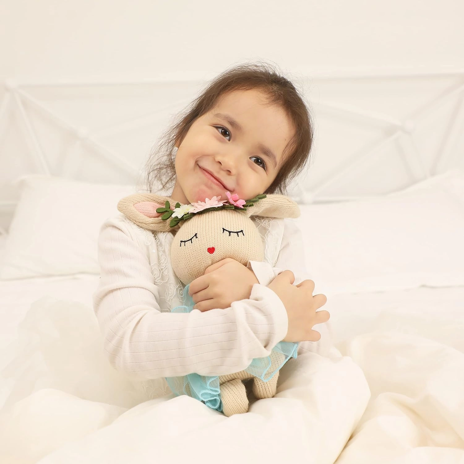 Ballerina Doll Handmade Stuffed Animal Bunny Stuffed Animal Bunny Plush Animal Doll, Plush Toy Bunny Stuffed Animals for Girls Easter Stuffed Animal on Birthday Christmas Easter