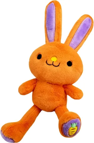 Bauer Spielwaren Stretch Buddies 12283 Soft Plush Rabbit Soft Plush Toy with Movable Ears and Legs 38 cm Orange