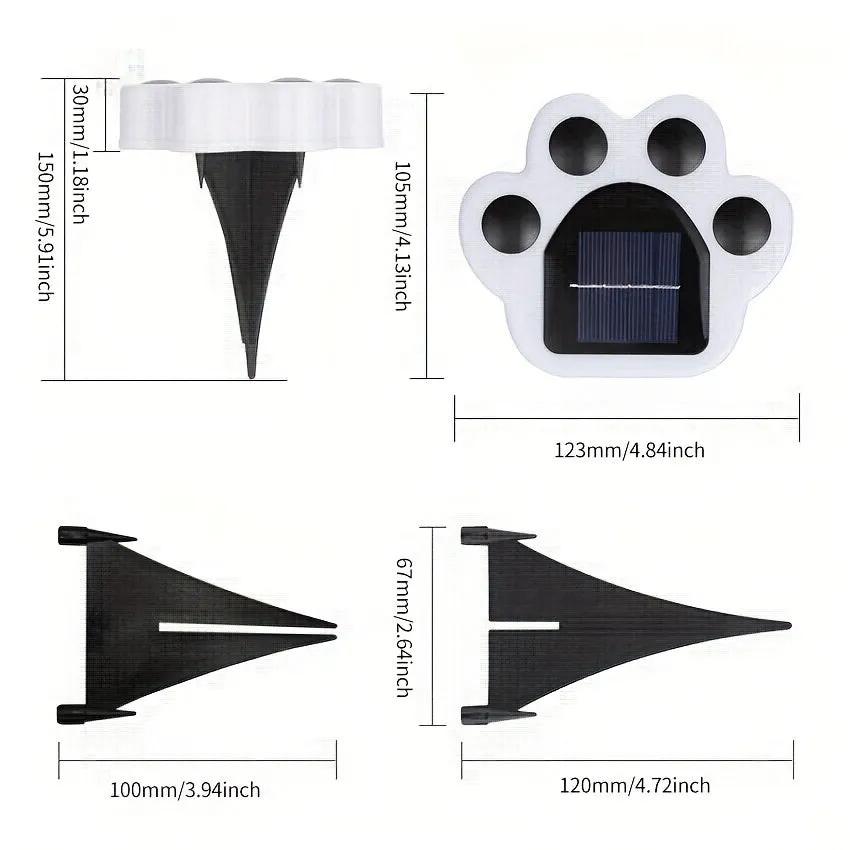Bear Paw Solar Garden Lights