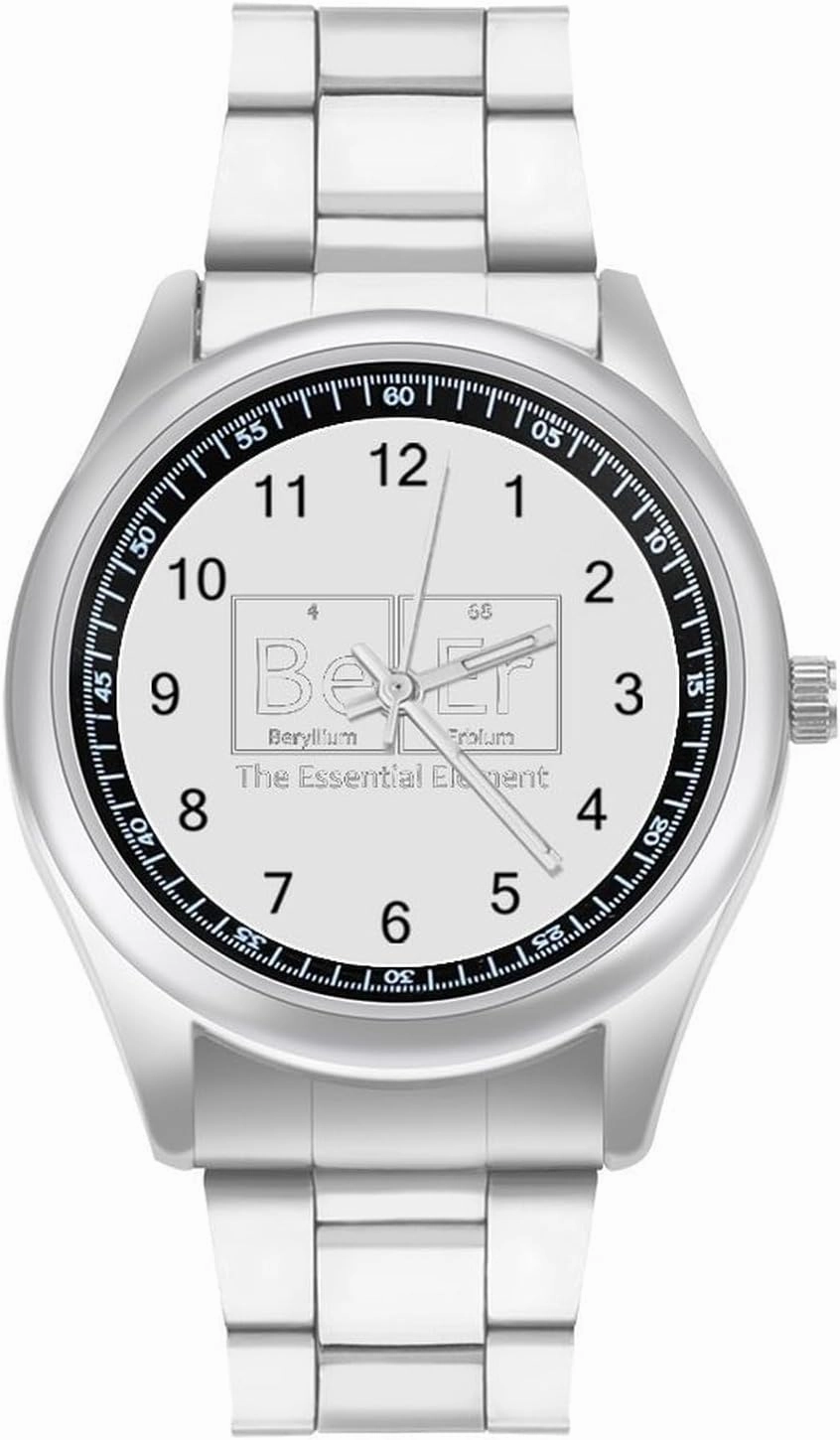 Beer The Essential Element Casual Wrist Watches for Men Classic Business Dress Watch Big Face for Work Gym