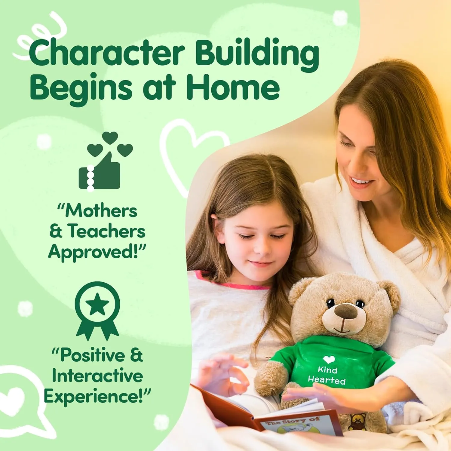 Bene Bear – Teddy Stuffed Animal Book and Plush Set Promoting Kindness, Respect, and Empathy, Encourages Social Emotional Learning with a Meaningful Purpose for Children