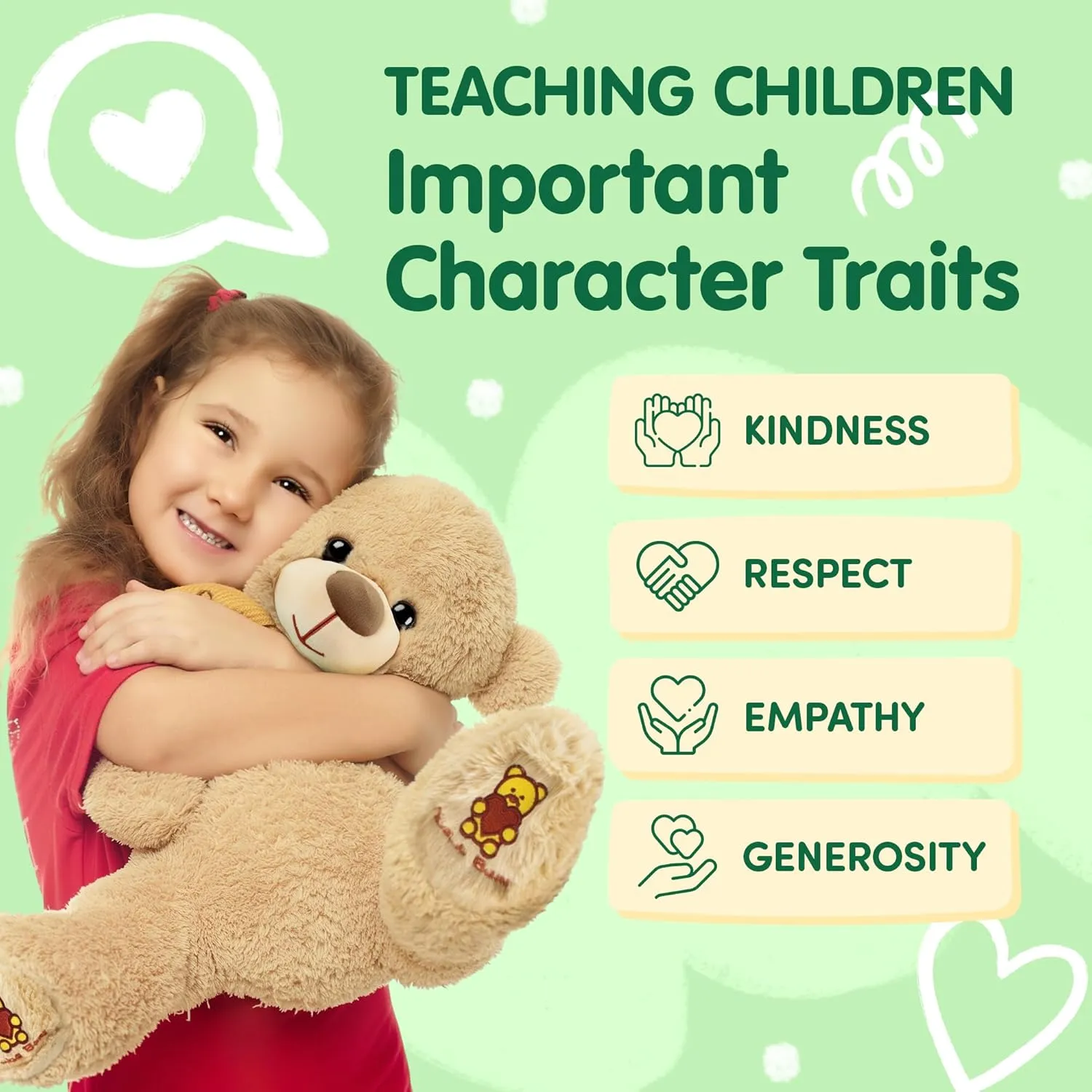 Bene Bear – Teddy Stuffed Animal Book and Plush Set Promoting Kindness, Respect, and Empathy, Encourages Social Emotional Learning with a Meaningful Purpose for Children