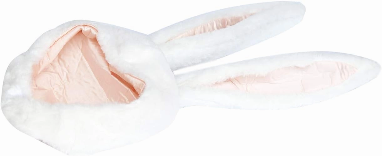 Bestjybt Plush Funny Bunny Rabbit Ears Hood Women Costume Party Hats for Cosplay Halloween