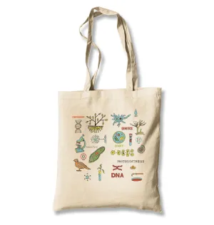 Biology - DNA White Canvas Totebag