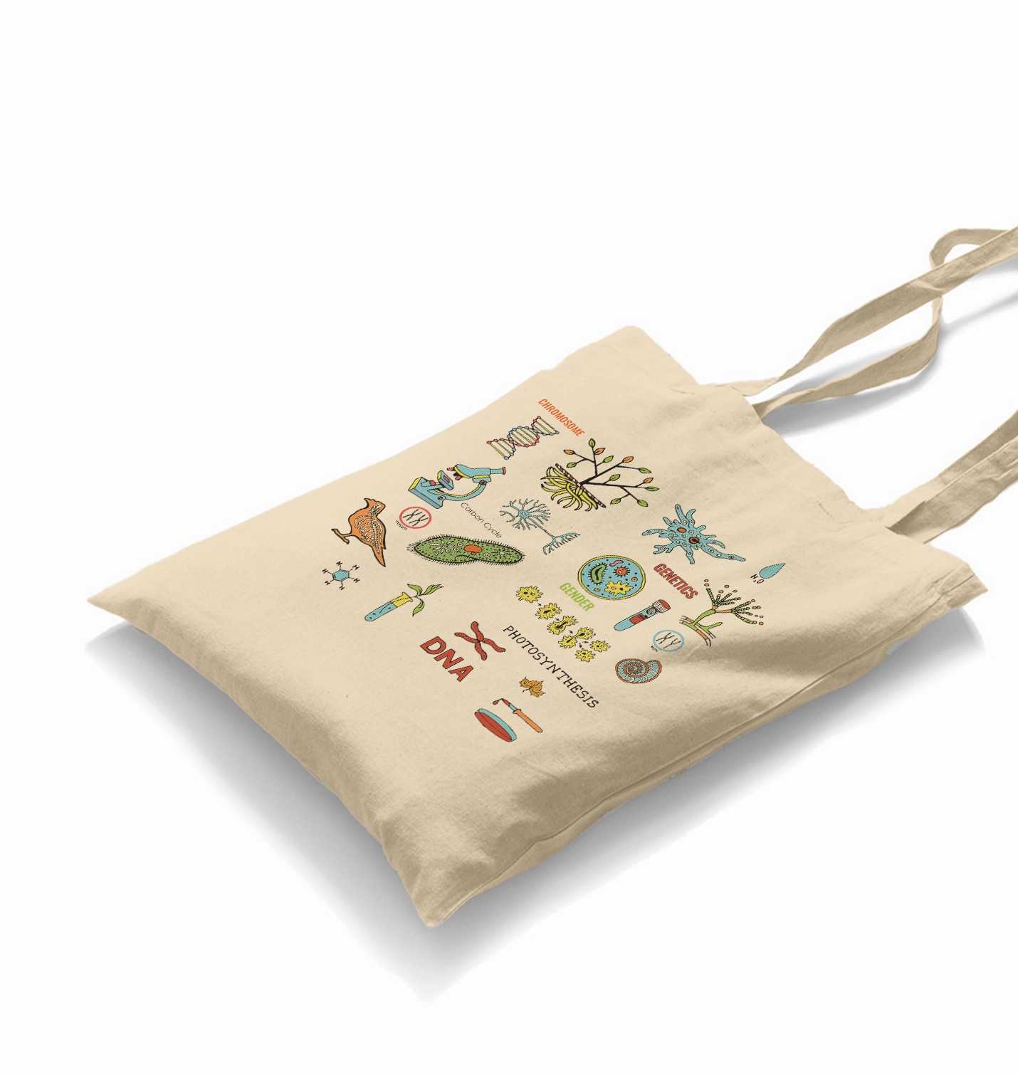 Biology - DNA White Canvas Totebag