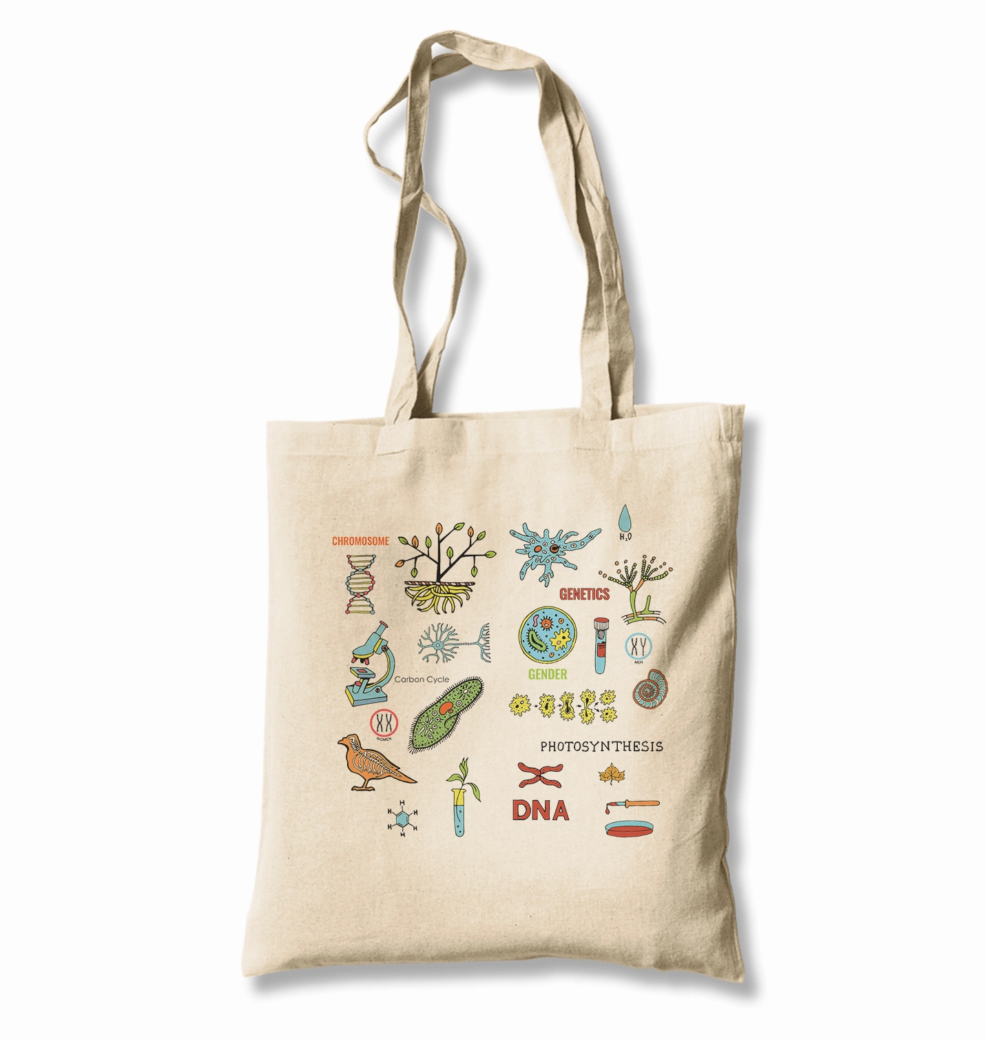 Biology - DNA White Canvas Totebag