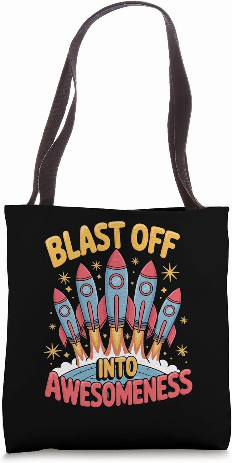 Blast Off Model Rocket Fun for Rocketeers Tote Bag